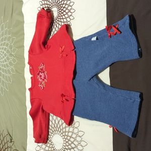 Baby V - Embroidered Sweatshirt and Matching Pants - 12-18 months